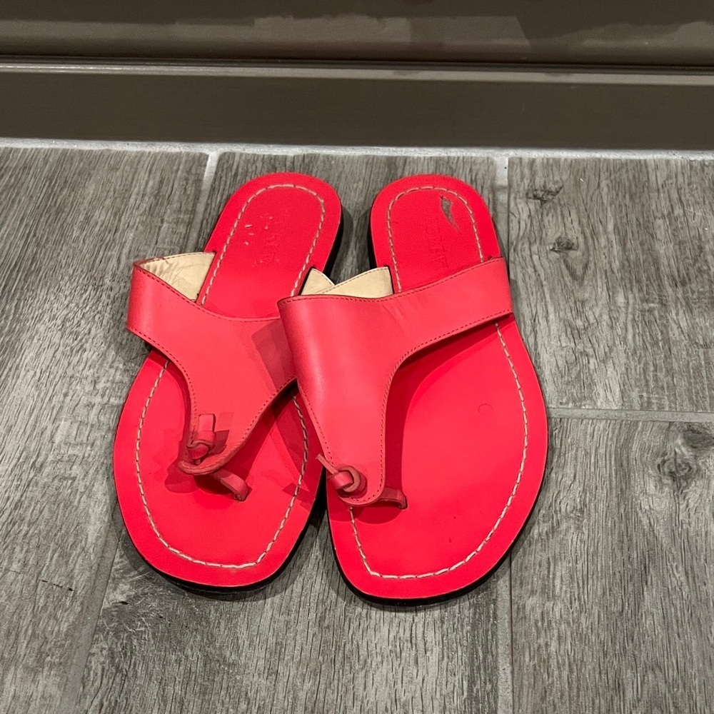 J. Crew Vibrant Red Women's Thong Sandals size 7